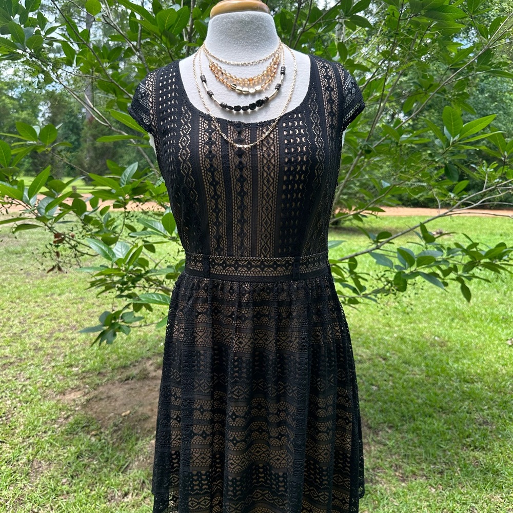 City Triangles Black Sleeveless Sundress Cocktail